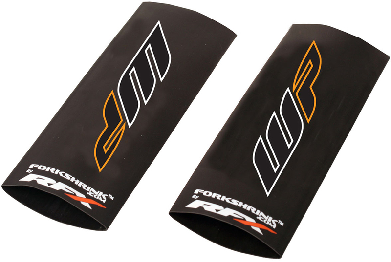 Protector de horquilla superior RFX Race Series Forkshrink con logo WP - Blanco / Naranja