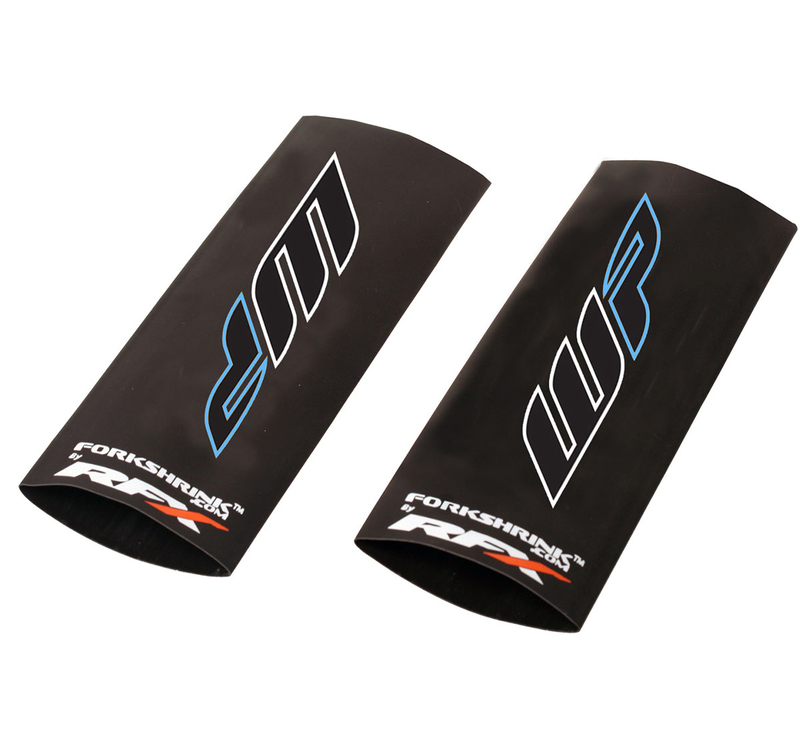 Protector de horquilla superior RFX Race Series Forkshrink con logo WP - Blanco / Azul