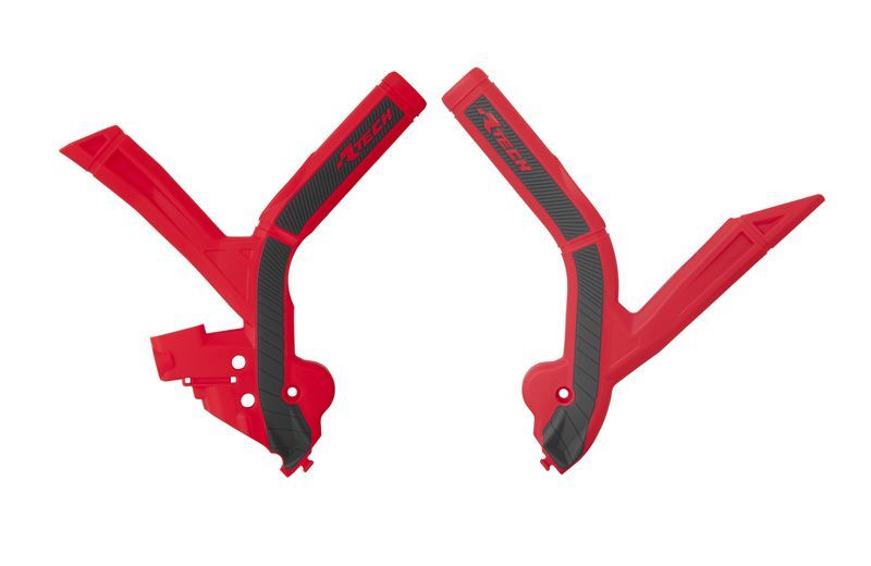 Protectores de chasis RACTECH Bimaterial - Rojo / Negro