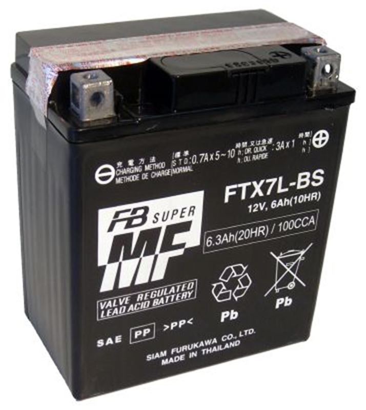 Batería Furukawa FTX7L-BS / YTX7L-BS 12V 6.3Ah AGM