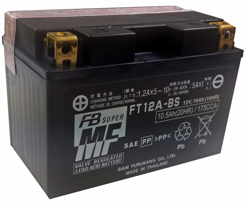 [0612100S] Batería Furukawa FT12A-BS Sin Mantenimiento