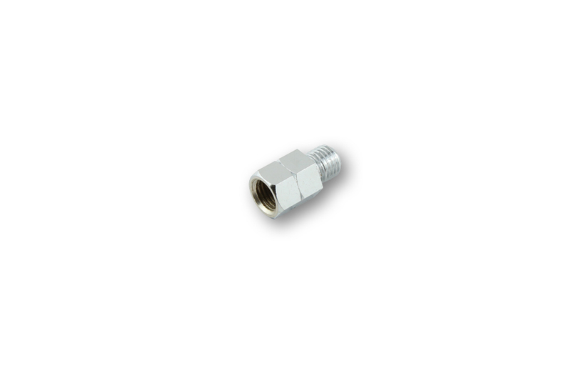 Adaptador de retrovisor HIGHSIDER smart de rosca derecha M10 a rosca izquierda M10 - cromado