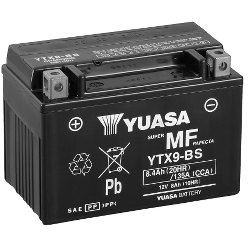 Batería Yuasa YTX9-BS AGM Sin Mantenimiento 12V 8Ah 135A