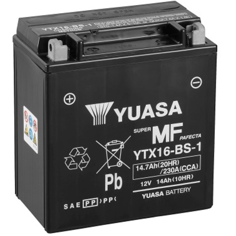 [0616811Y] Batería Yuasa YTX16-BS-1 Sin Mantenimiento