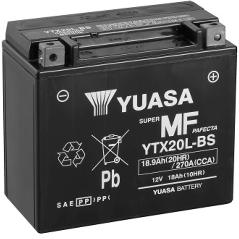[0620391Y] Batería Yuasa YTX20L-BS Sin Mantenimiento
