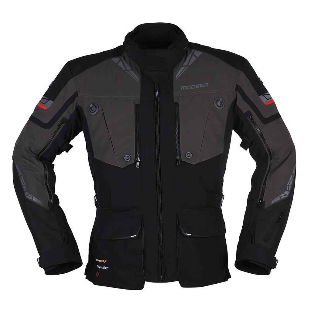 [084630398S] Chaqueta Modeka Panamericana II negro gris oscuro (S)