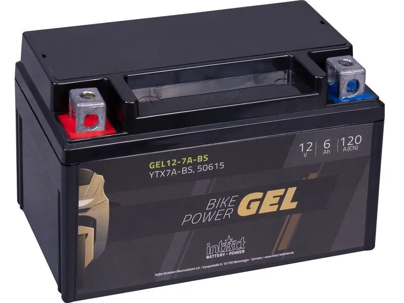 Bateria Intact gel YTX7A-BS 12v 6ah