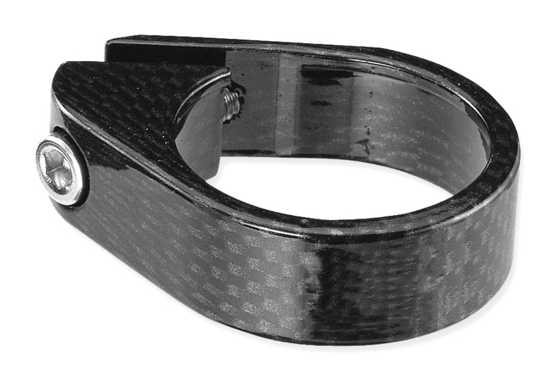 Abrazadera cierre tija de sillín de bicicleta V BIKE con tornillo - Ø34.9mm Carbon