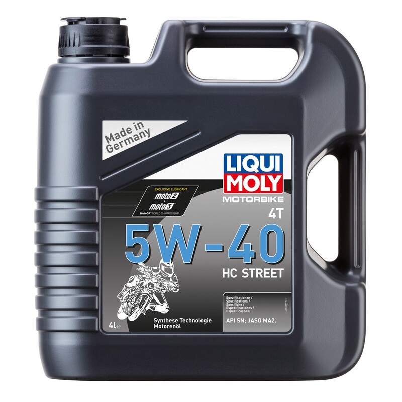 Aceite de motor LIQUI MOLY HC Sintético 4T 5W-40 Street - Garrafa 4L