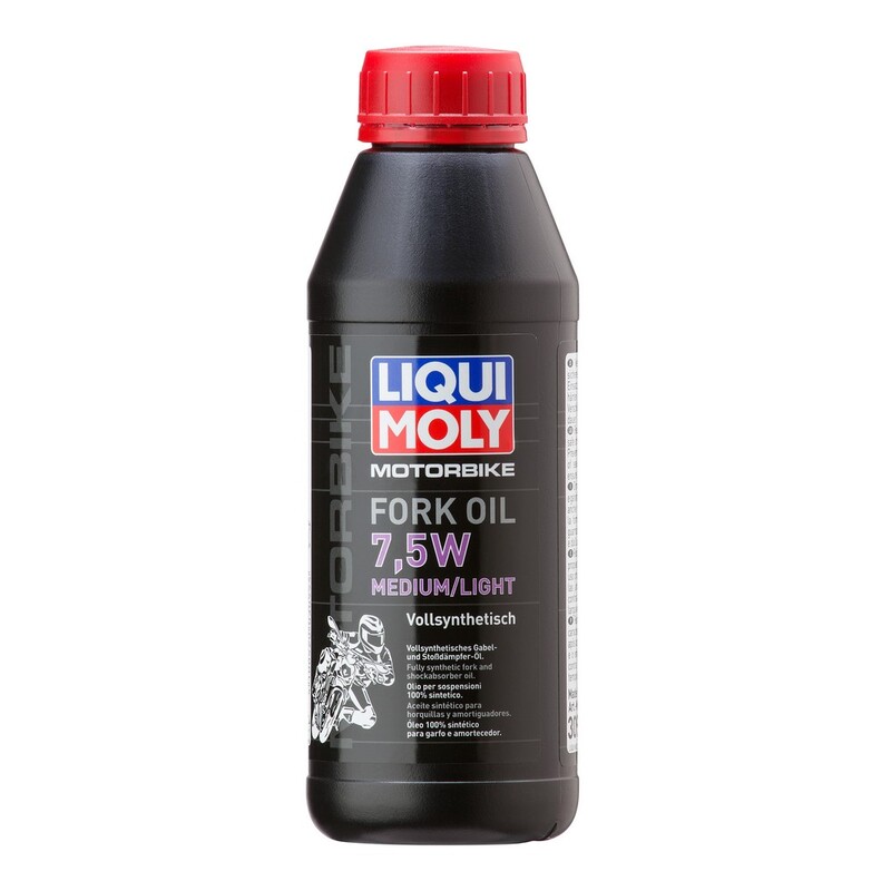 Aceite de horquilla / amortiguador LIQUI MOLY 100% Sintético 7,5W Medium / Light - Bote 500ml