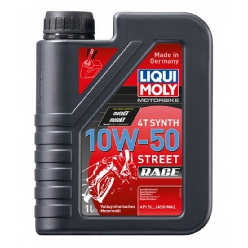 Aceite de motor LIQUI MOLY 100% Sintético 4T 10W-50 Street Race - Botella 1L