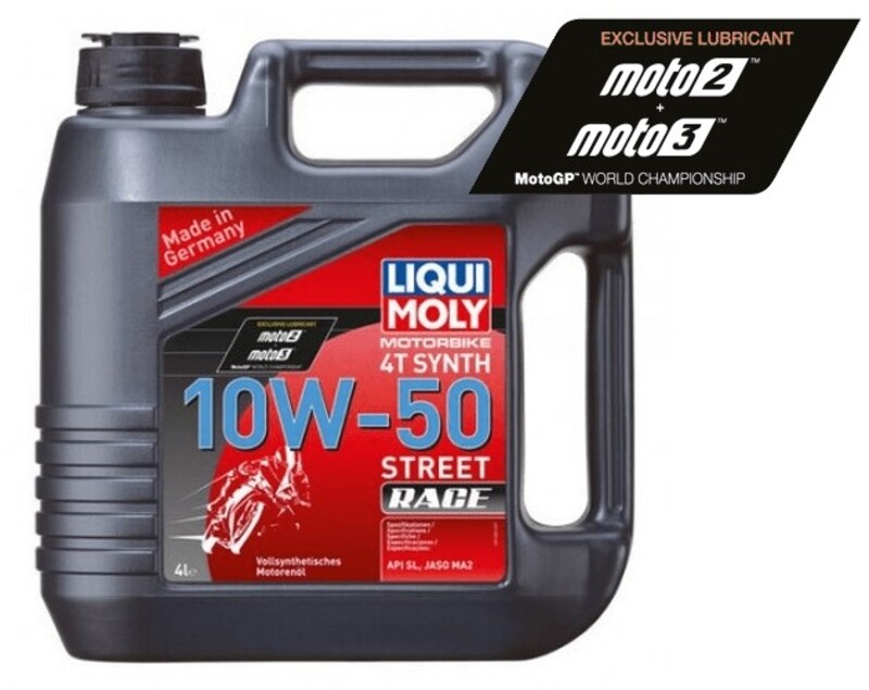 Aceite de motor LIQUI MOLY 100% Sintético 4T 10W-50 Street Race - Garrafa 4L