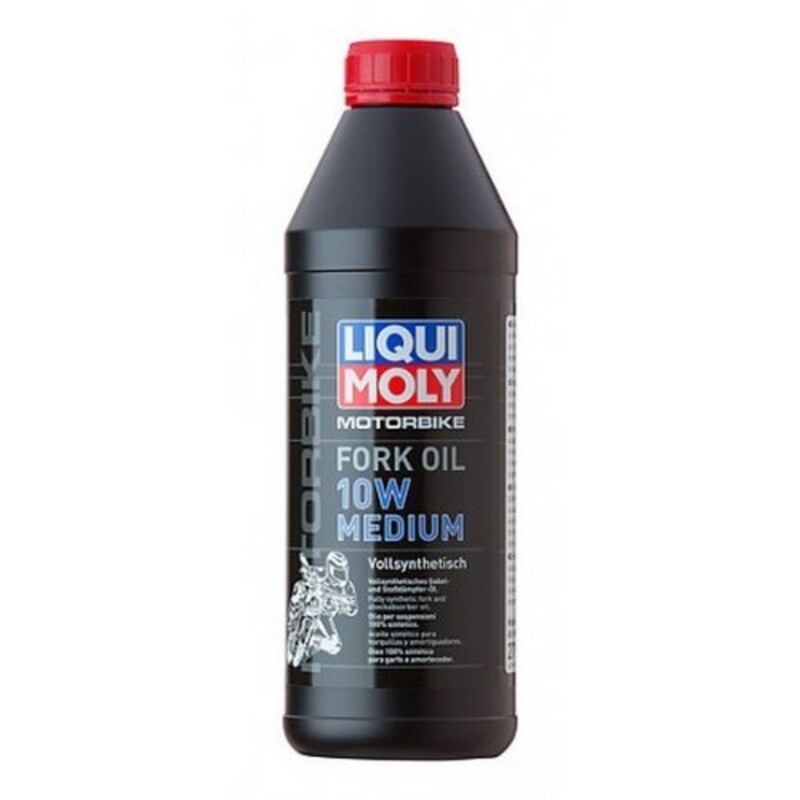 Aceite de horquilla / amortiguador LIQUI MOLY 100% Sintético 10W Medium - Botella 1L