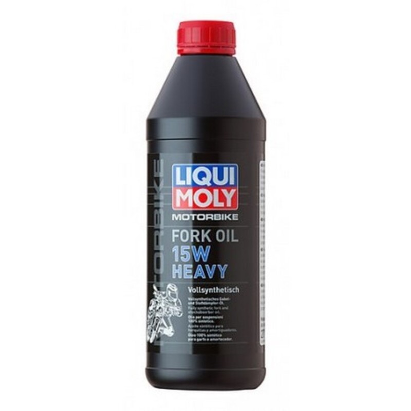 Aceite de horquilla / amortiguador LIQUI MOLY 100% Sintético 15W Heavy - Botella 1L