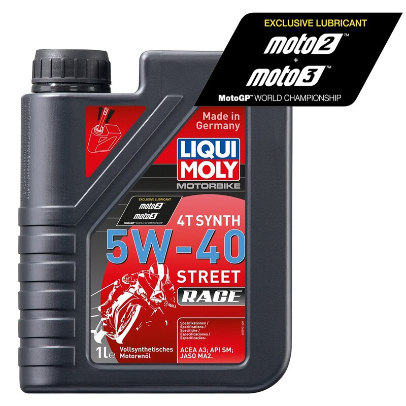Aceite de motor LIQUI MOLY 100% Sintético 4T 5W-40 Street Race - Botella 1L