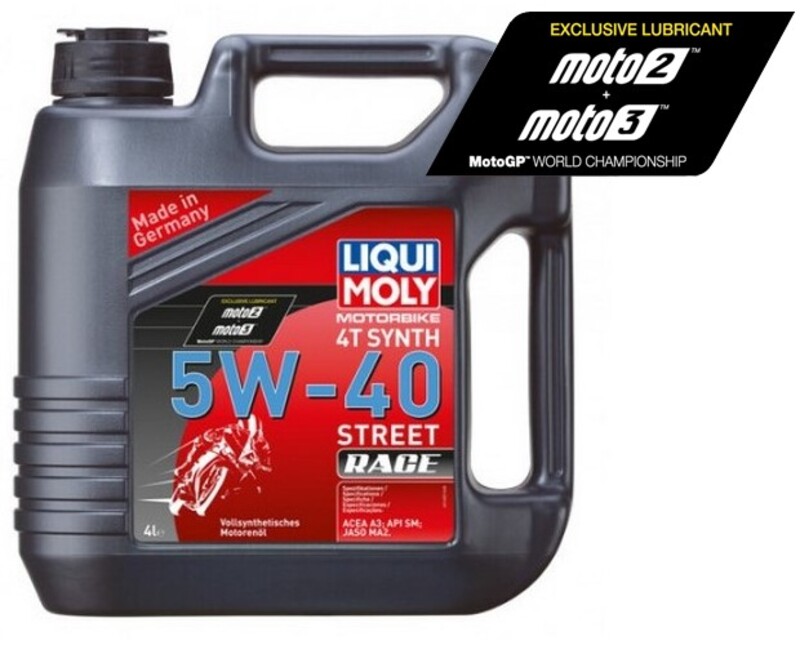 Aceite de motor LIQUI MOLY 100% Sintético 4T 5W-40 Street Race - Garrafa 4L