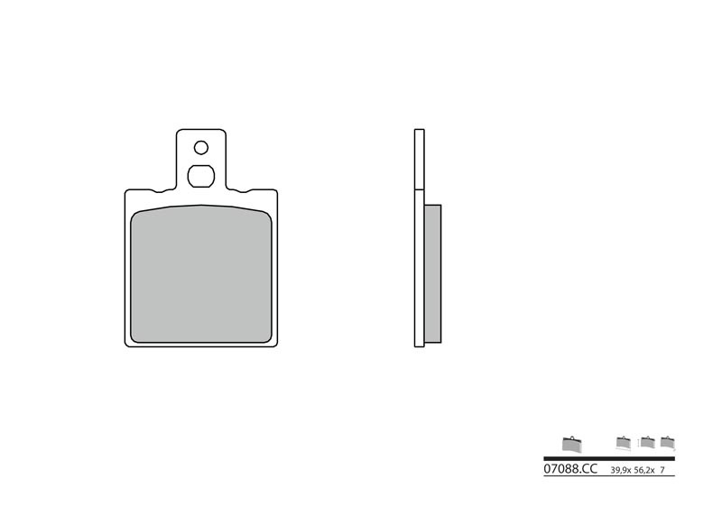 [07088] Pastillas de freno orgánicas Brembo 07088