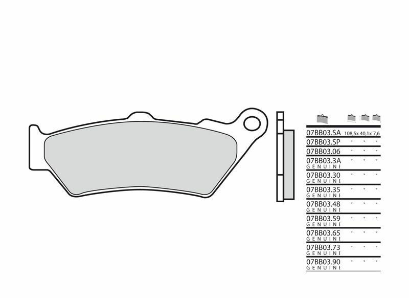 [07BB0390] Pastillas de freno sinterizadas Brembo 07BB0390