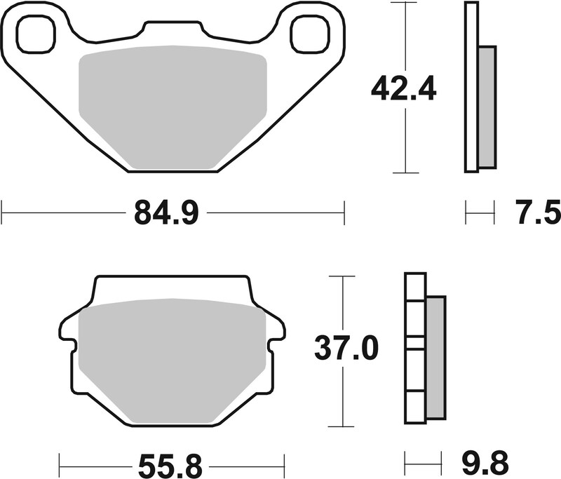 [07YA54CC] Pastillas de freno orgánicas Brembo 07YA54CC