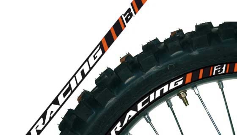 Adhesivo para llantas BLACKBIRD naranja 5081/90