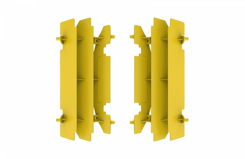 Aletines de radiador Polisport SUZUKI Amarillo