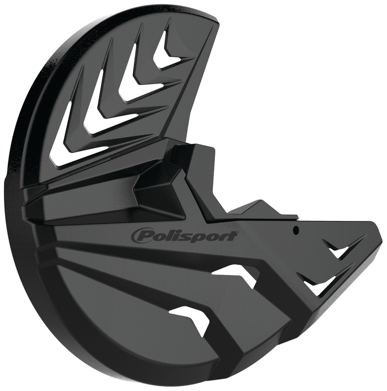 Protector de disco y puntera de Horquilla POLISPORT negro / negro