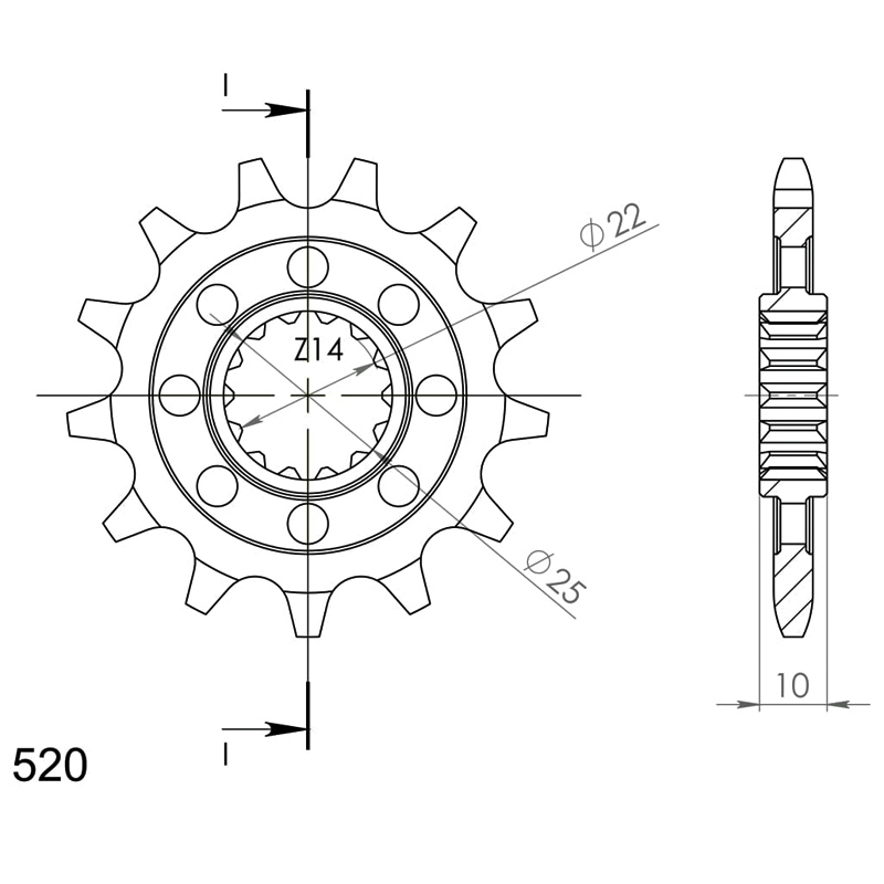 [CST250300X13] Piñón Supersprox MV Agusta 520 x 13