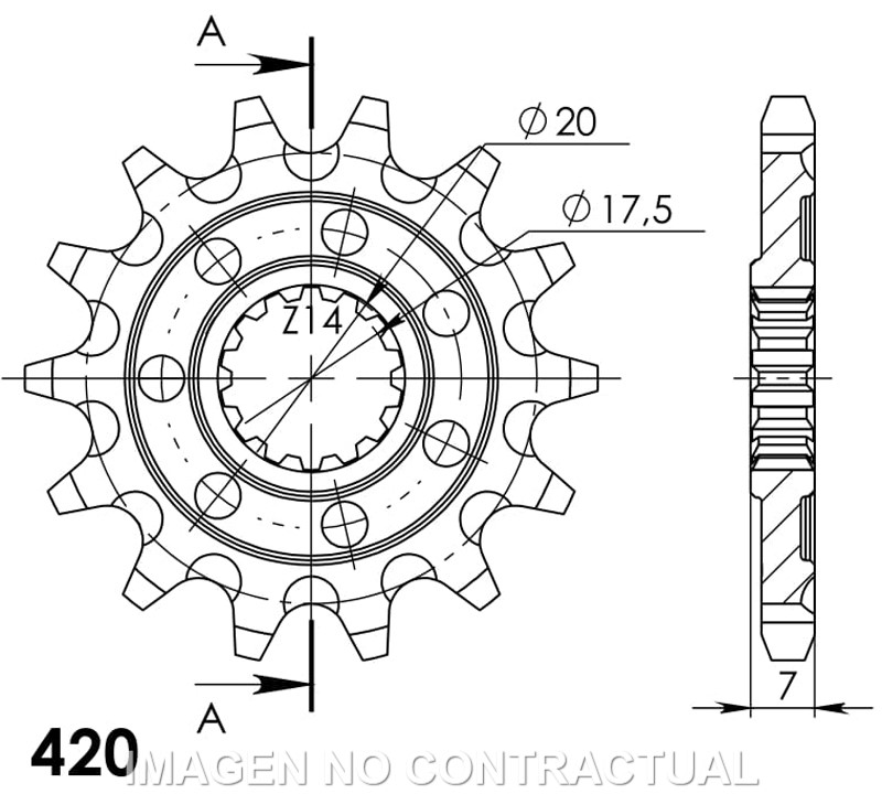 [CST560X14] Piñón Supersprox Yamaha 420 x 14