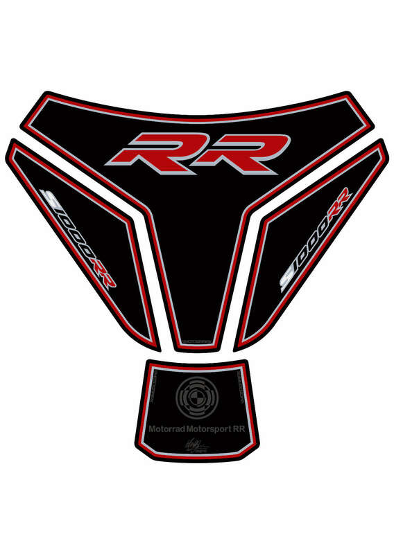 Protector de depósito Motografix BMW S1000RR 4 piezas negro/rojo