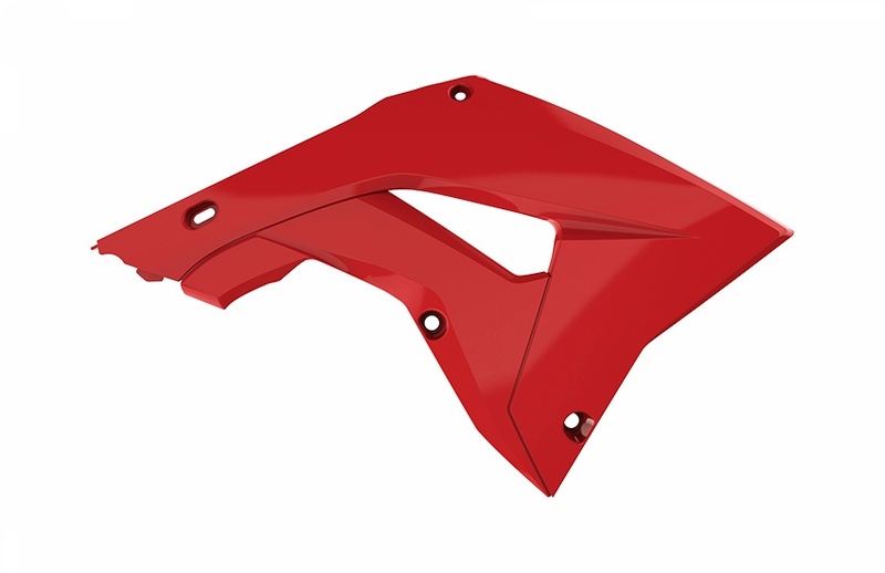 Aletines de radiador Polisport CR125R 02-07 Restyling/Rojo