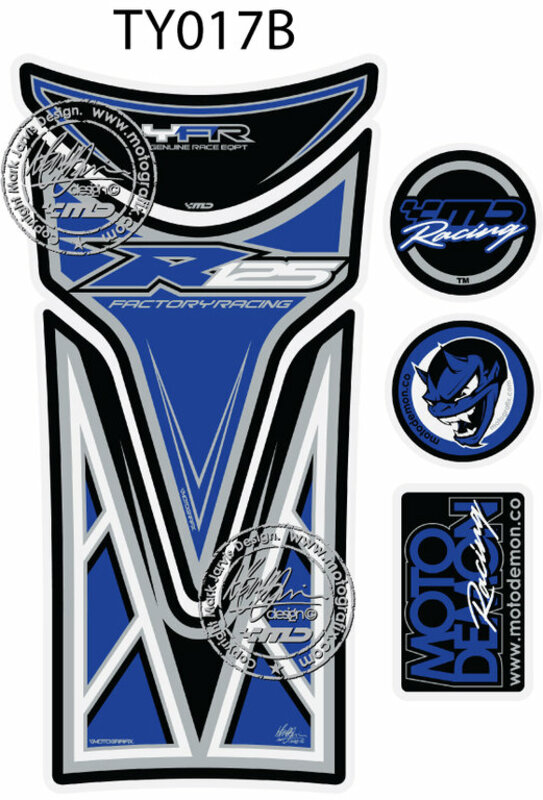 Protector de depósito Motografix YZF-R125 azul