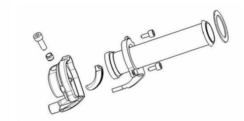 Acelerador con maneta Domino Piaggio 119mm 3747.03
