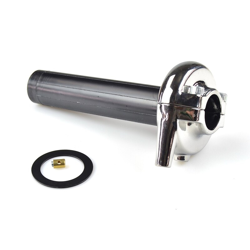 Acelerador vintage cromado Domino Rally sin puños 3942.03.60