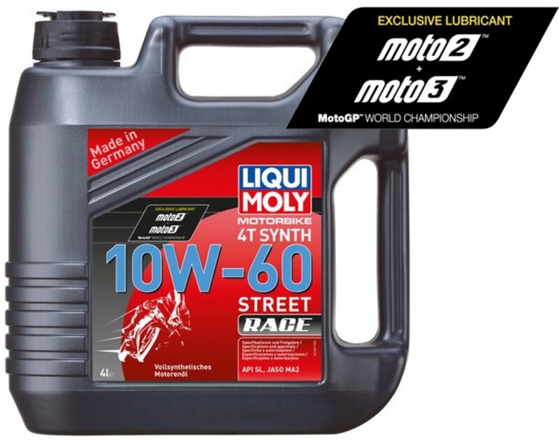 Aceite de motor LIQUI MOLY 100% Sintético 4T 10W-60 Street Race - Garrafa 4L