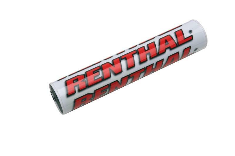 Protector/Morcilla barra superior de manillar Renthal blanco/rojo P263