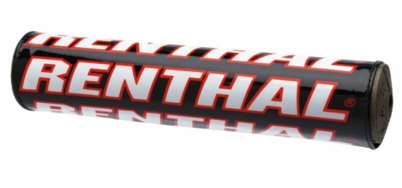 Protector/Morcilla barra superior de manillar Renthal negro/rojo 216mm P300