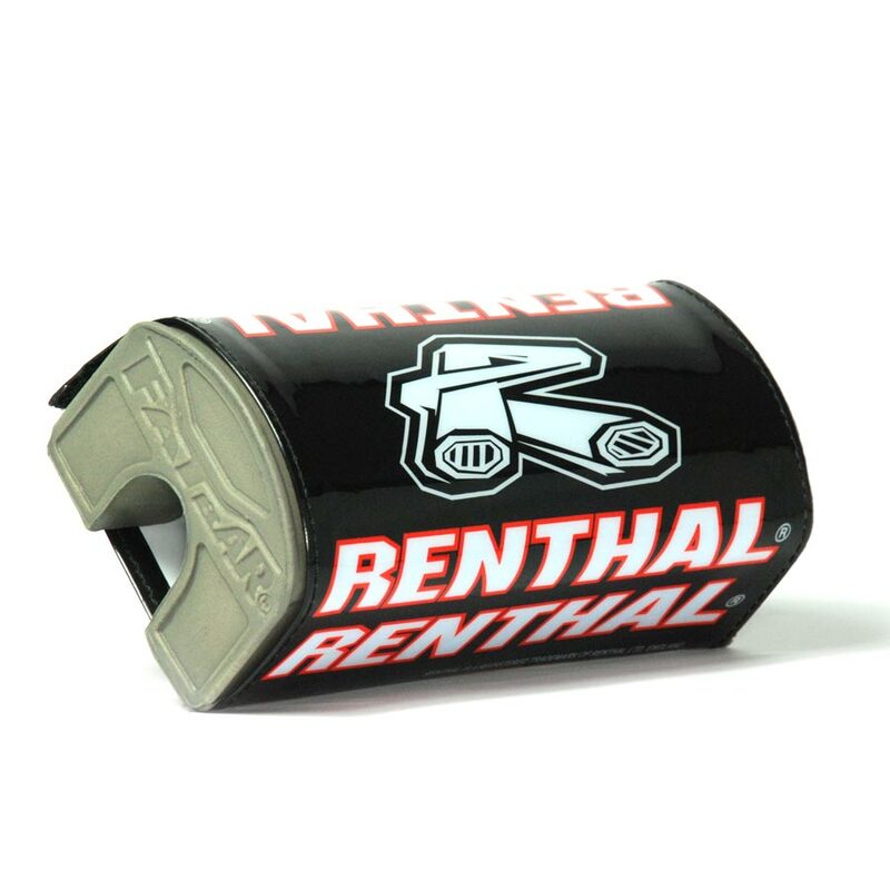 Protector/Morcilla de manillar sin barra superior Renthal negro/rojo P305