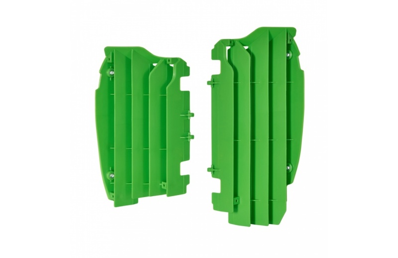 Aletines de radiador POLISPORT Kawasaki verde 8461600002