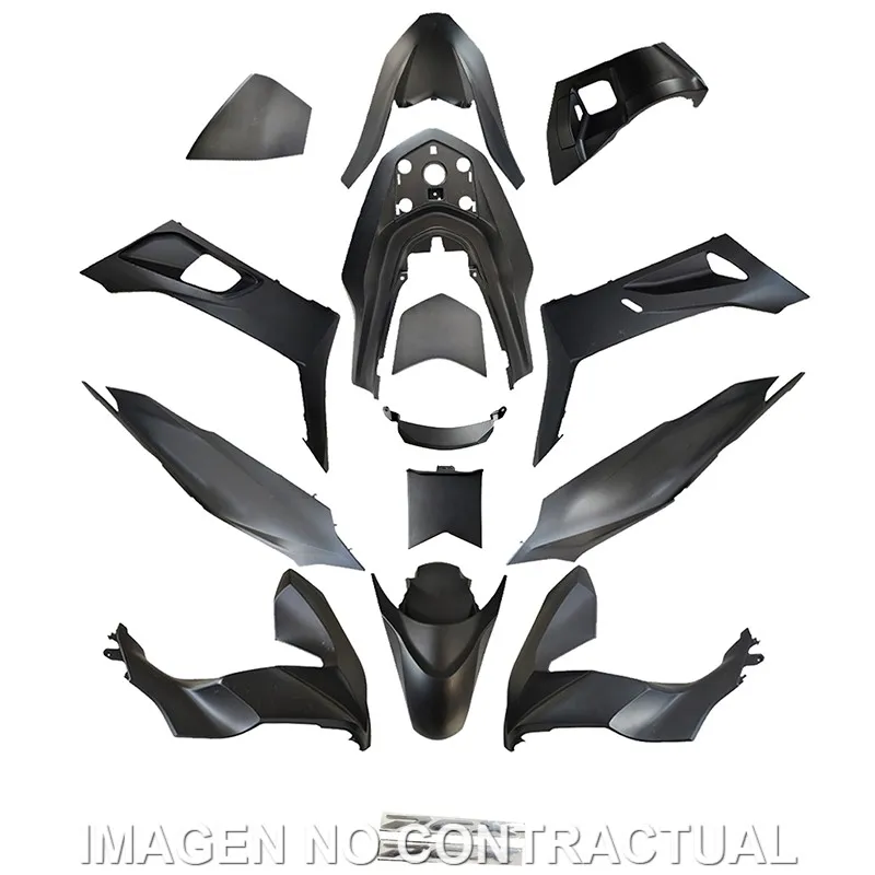 [480009] Kit plásticos HERT Honda PCX 125 negro mate (2021 a 2024)