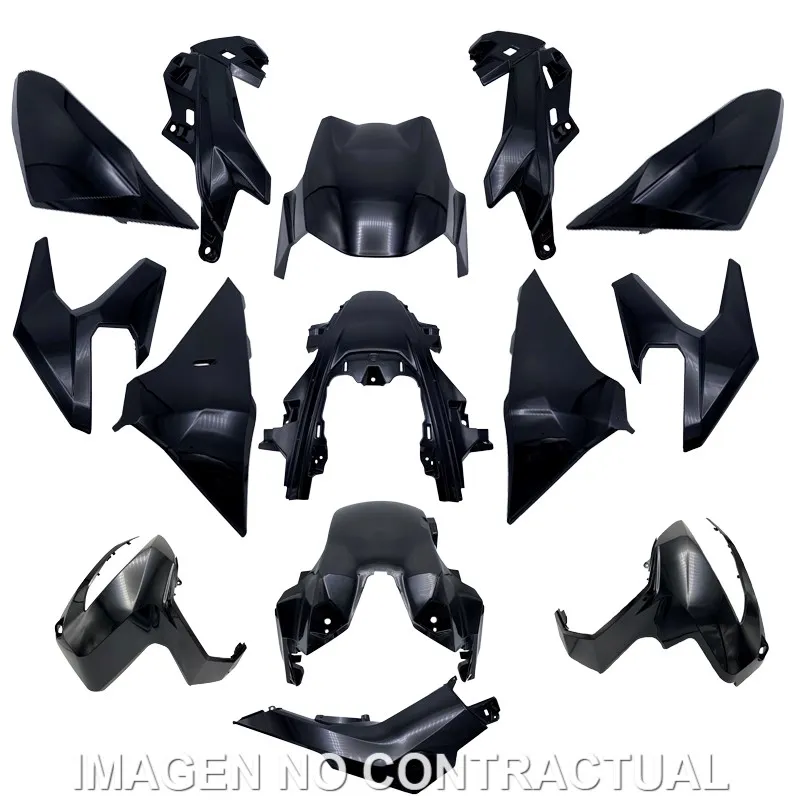 [480035] Kit plásticos HERT Honda ADV 350 negro mate (2022 a 2024)