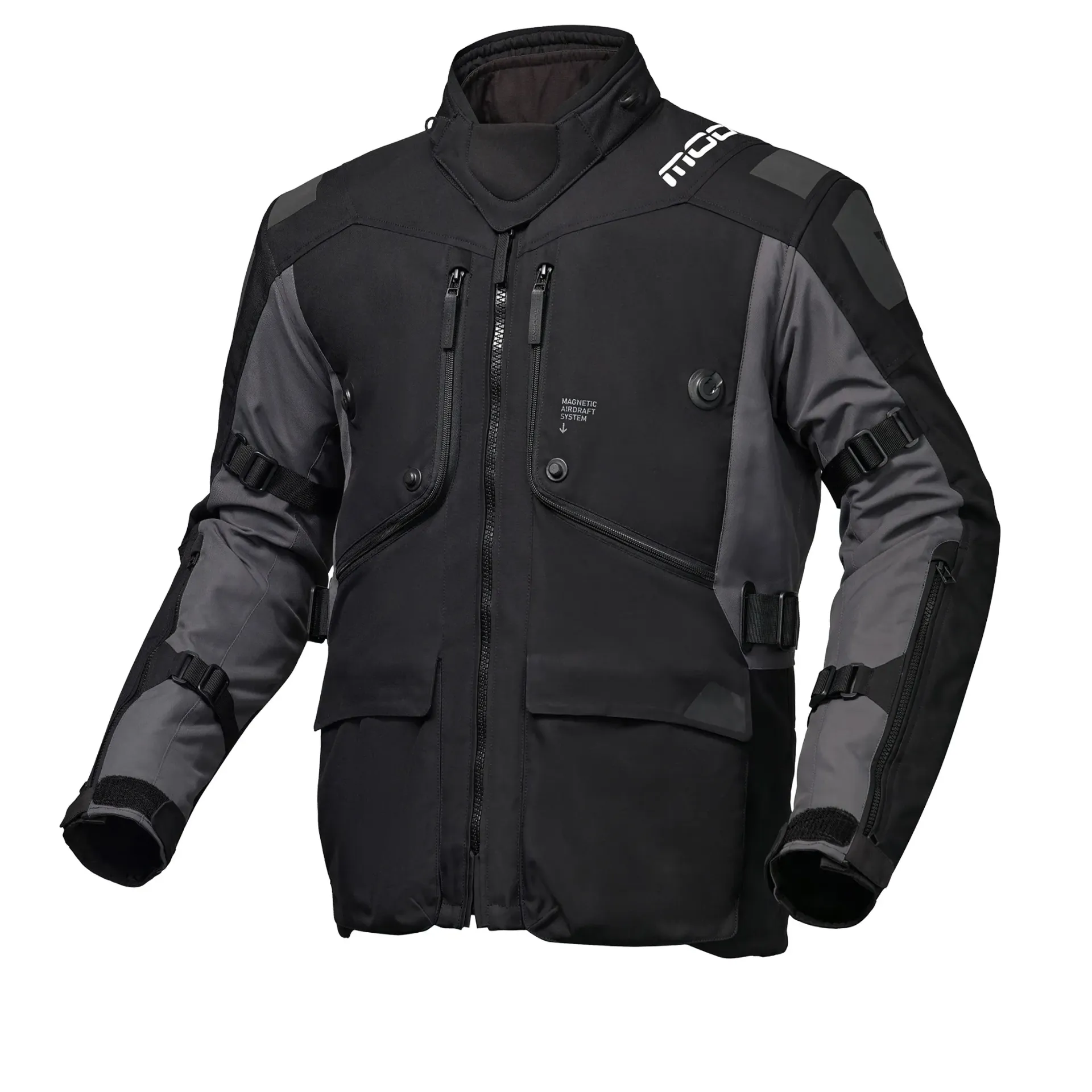 [084740398S] Chaqueta de moto Modeka Aeris II negra y gris oscuro 3 en 1 (S)