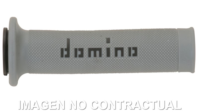 [A01041C4052] Puños Domino On Road Gris - Negro Abiertos D 22 mm L 120-125 mm