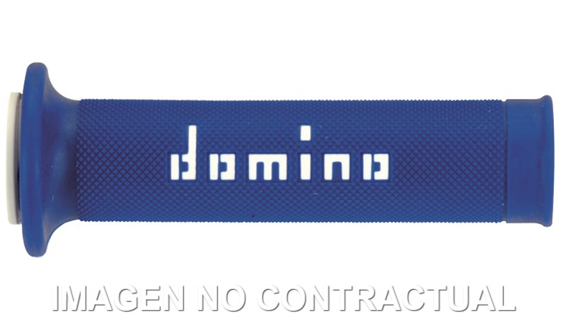 [A01041C4648] Puños Domino On Road Azul - Blanco Abiertos D 22 mm L 120-125 mm