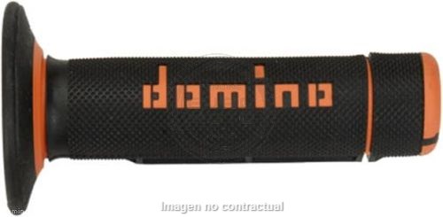 [A02041C4540] Puños Domino OFF Road Negro - Naranja Cerrados D 22 mm L 118 mm