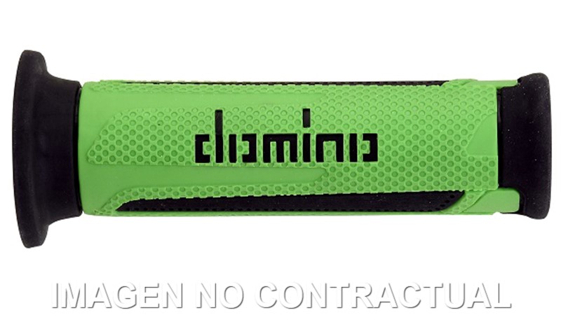 Puños Domino Turismo Verde-Negro Abiertos D 22 mm L 120 mm