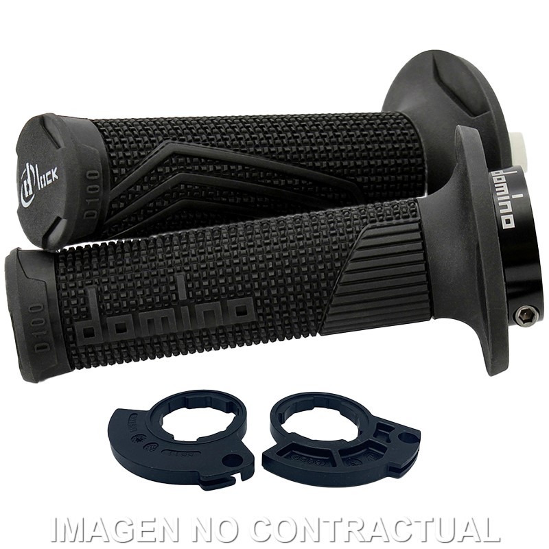 PUÑOS DOMINO D100 C/POLEA COLOR NEGRO MONOCABLE D-Lock con sistema de fijación «Lock On»