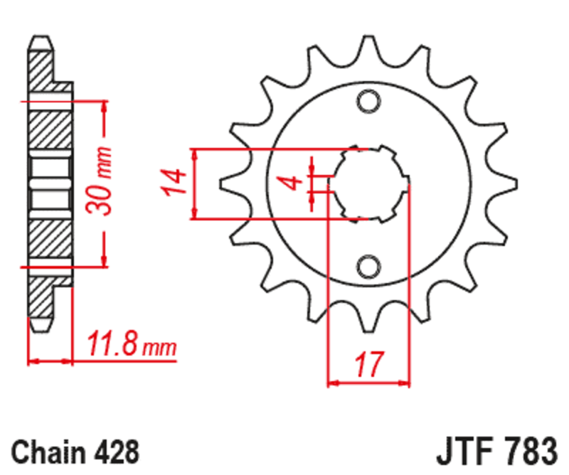 [JTF783.14] Piñón JT SPROCKETS acero estándar 783 - 428
