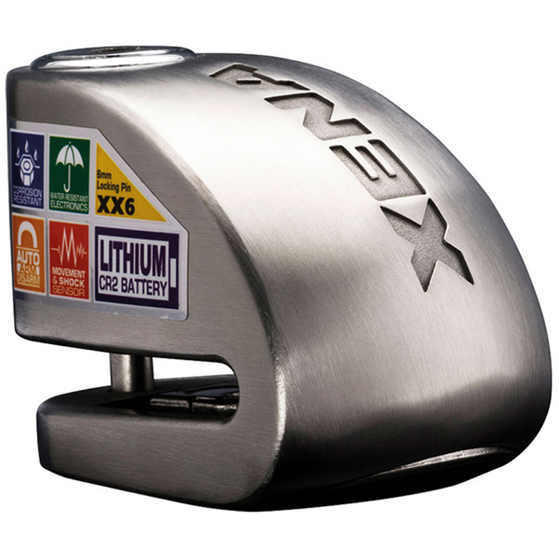 [XX6] Antirrobo de disco XENA XX6 acero inoxidable con alarma de 120 dB