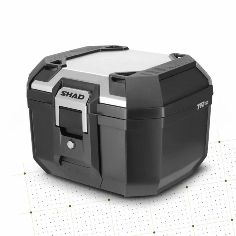 [D0TR41200] Baúl SHAD Terra TR41 Negro / Tapa de Aluminio