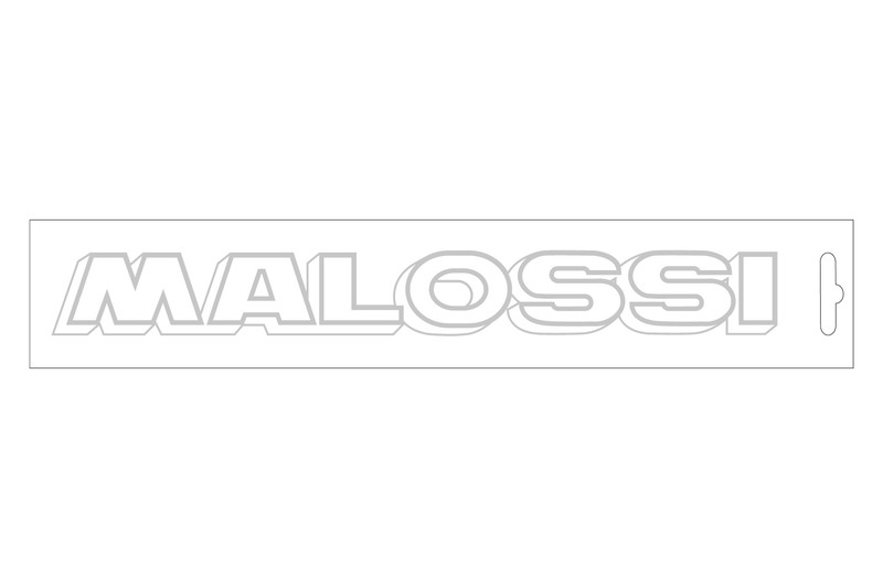 Adhesivo MALOSSI Logo 22cm - Cromado (1 unidad)